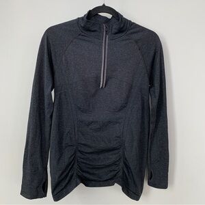 Athleta Dark Gray Long Sleeve 1/4 Zip Size L